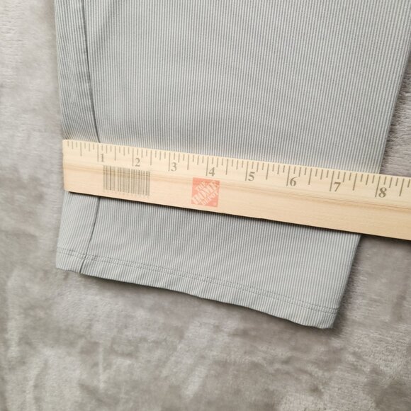 Adidas Golf Pants Size 34x32 Mens Flat Front Gray Stretch Striped - Picture 9 of 13